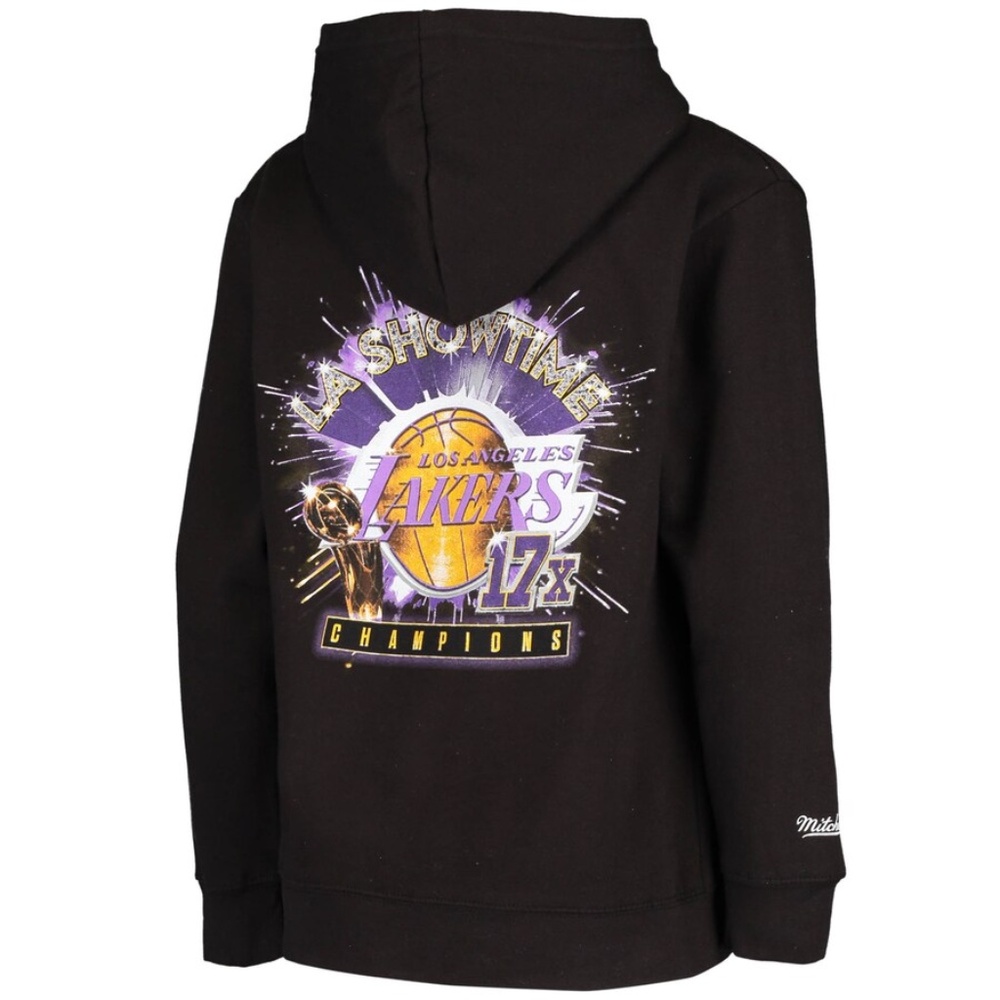 Mitchell & Ness Los Angeles Lakers Black Showtime 17X Champions Hoodie Large